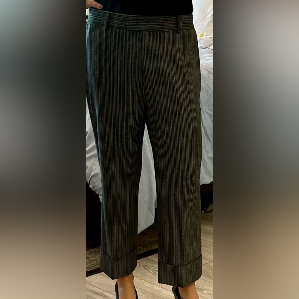 Wide legged wool Burberry Brit pants size 8